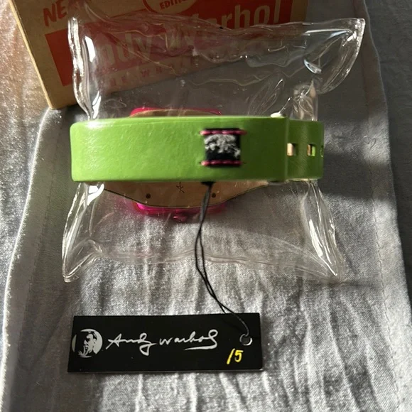 Andy Warhol Vibrant Pink and Green Watch - Picture 2 of 11